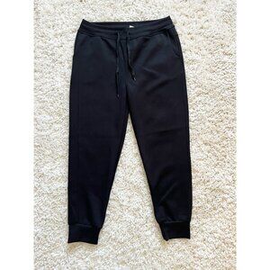 Yelete L Black Jogger Pants With Drawstring Waist & Ribbed Cuffs